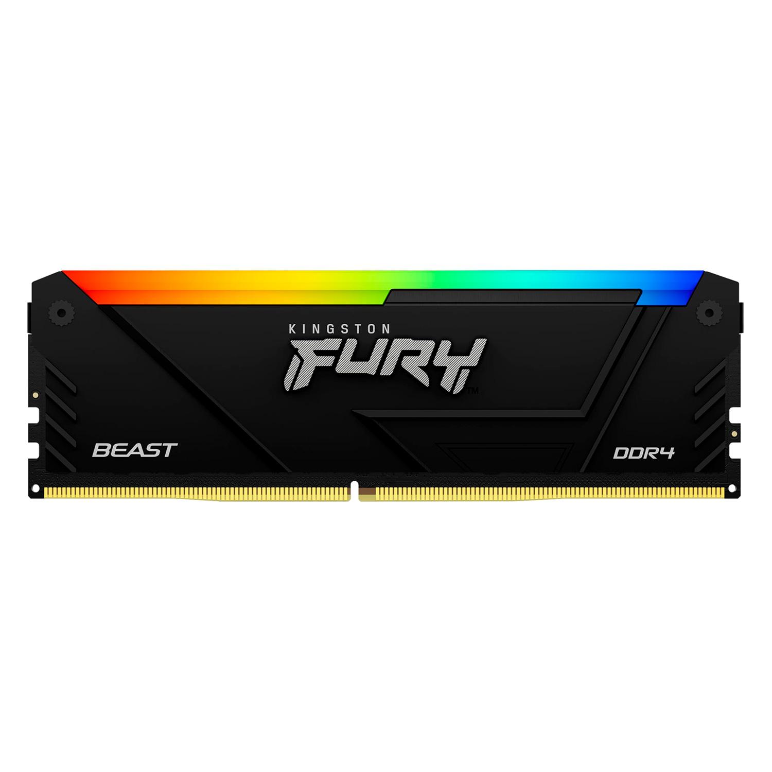 Memoria Ram Kingston Fury Beast Rgb De 16 Gb Ddr4 A 3200 Mhz - Kf432c16bb2a/16