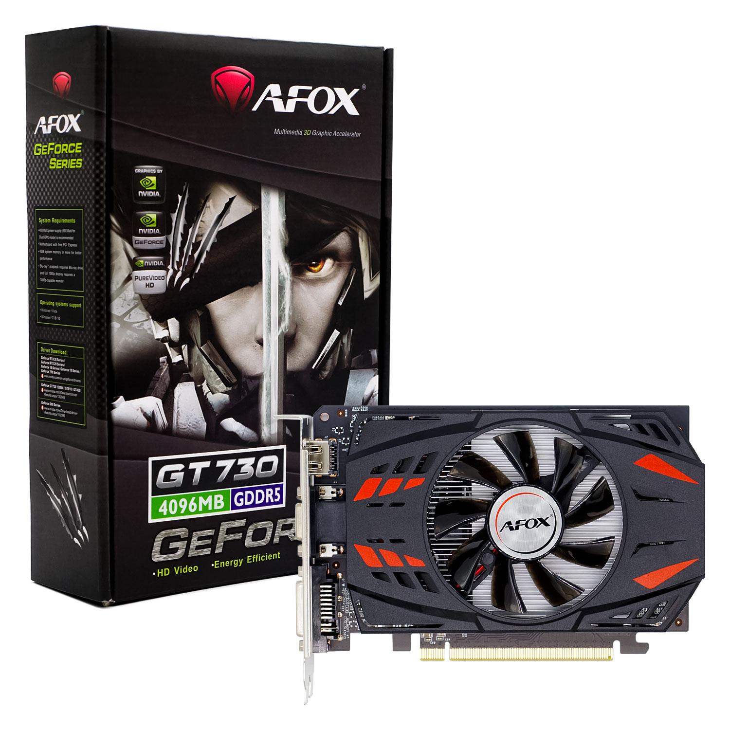 Tarjeta De Video Afox Nvidia Geforce Gt-730 4 Gb Ddr5 - Af730-4096d5h5