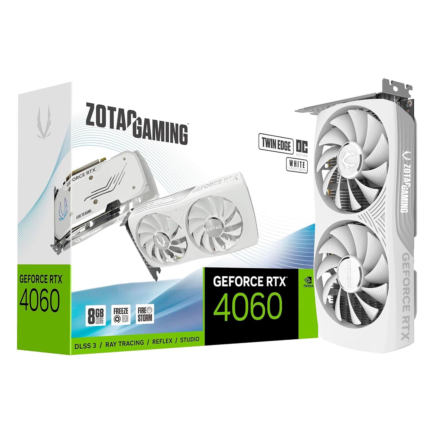 Tarjeta De Video Nvidia Geforce Rtx 4060 8gb Gddr6 Zotac Gaming Twin Edge Oc White - Zt-d40600q-10m