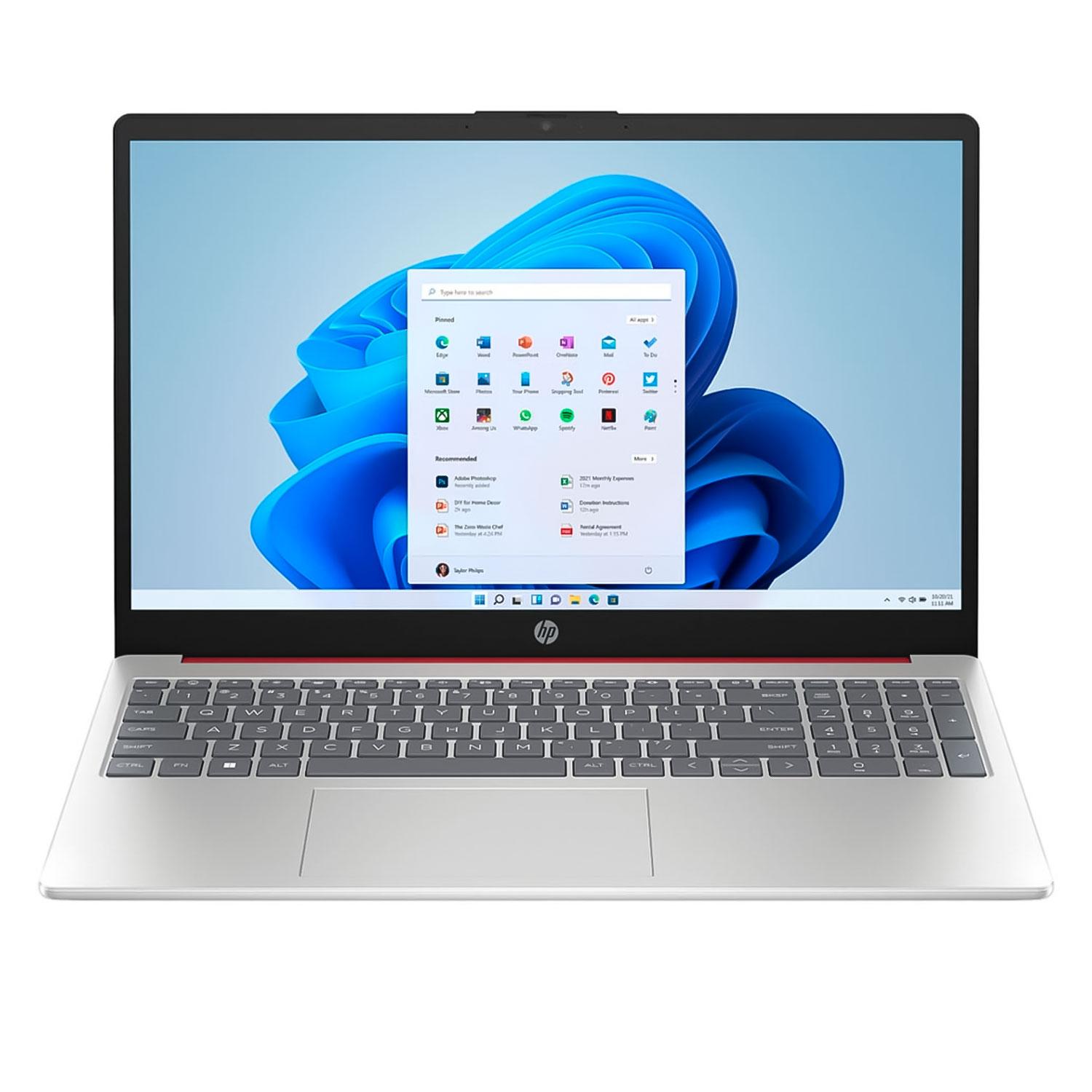 Notebook Hp 15-fd0083wm De 15,6" Con Intel Pentium N200, 128 Gb, Ufs, 4 Gb De Ram, Color Rojo Y Plateado