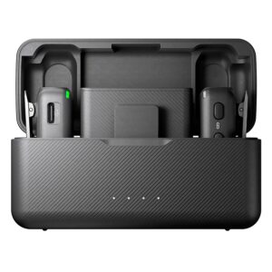 Dji Mic 2 Usb-c 2 Tx + 1 Rx + Estuche De Carga Micrófono De Solapa Inalámbrico Fcc Para Teléfono Inteligente - Negro