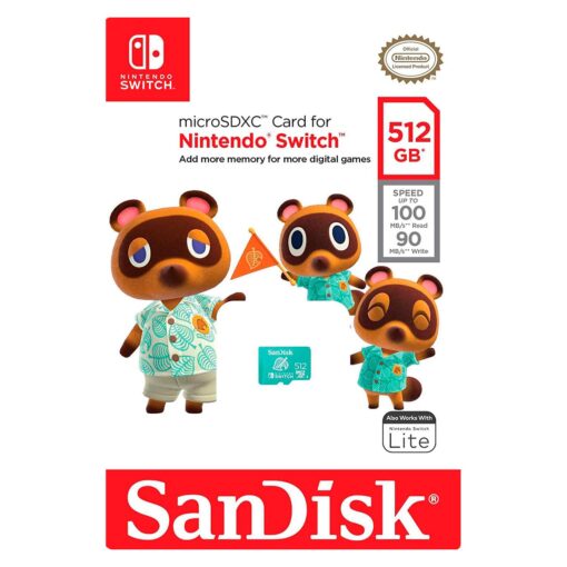 Alternative view of Tarjeta De Memoria Micro Sd Sandisk Para Nintendo Switch De 512 Gb Y 100 Mbps - Sdsqxao-512g-gnczn