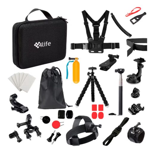 Kit Accesorios 4Life Action FL50 50 In 1 Para Cámaras De Acción GoPro