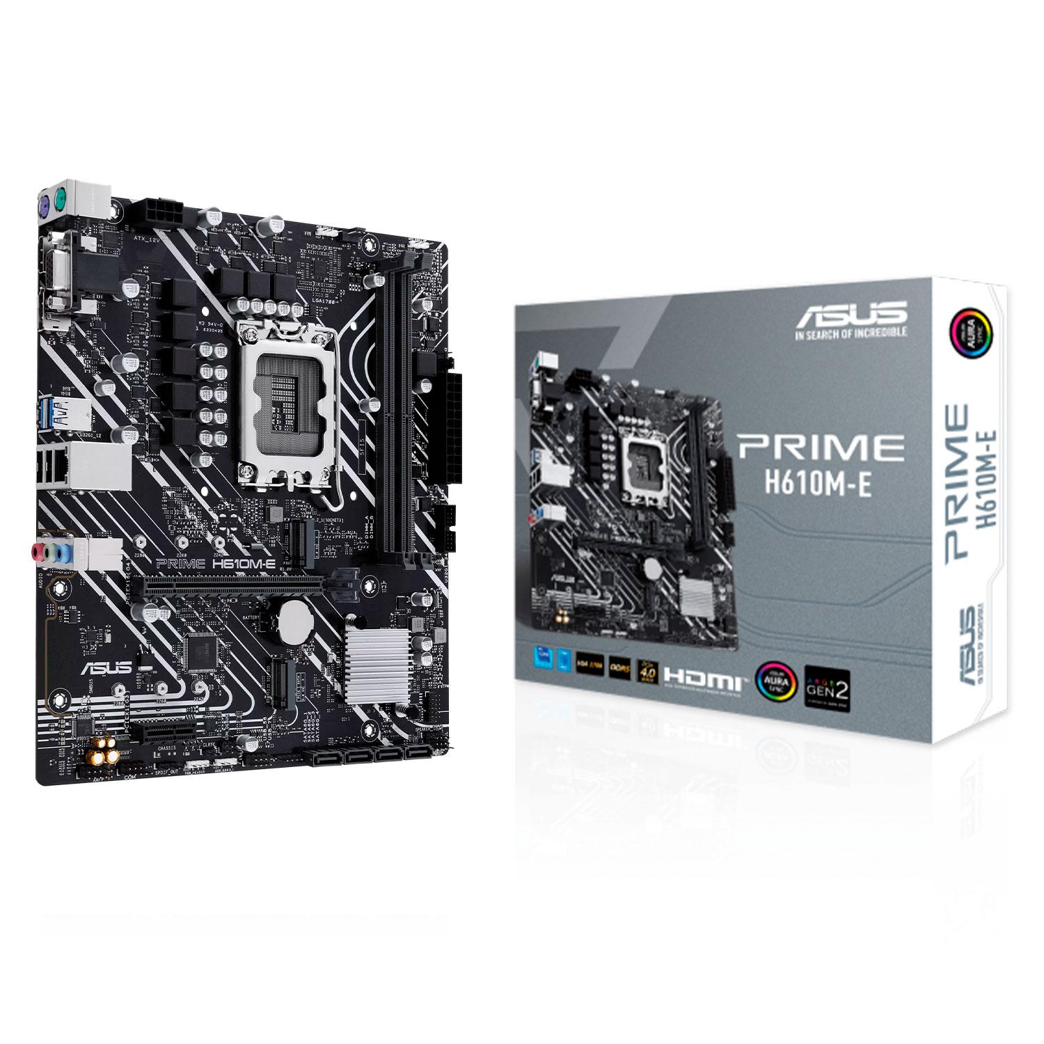 Placa Madre Asus Prime H610m-e Con Zócalo Lga 1700, Chipset Intel H610, Ddr5, Micro Atx