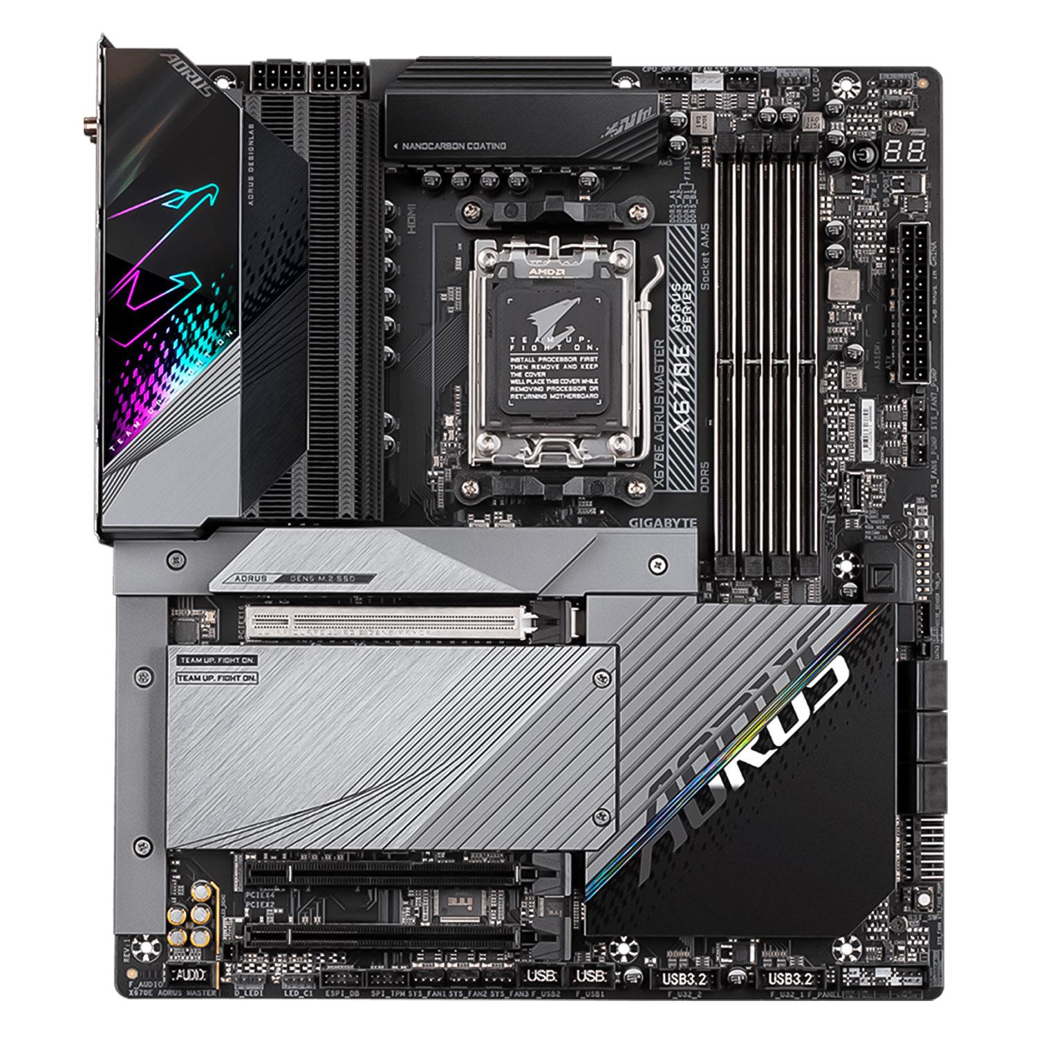 Alternative view of Gigabyte X670e Aorus Master Ddr5 Socket Am5 Chipset Amd X670 E-atx