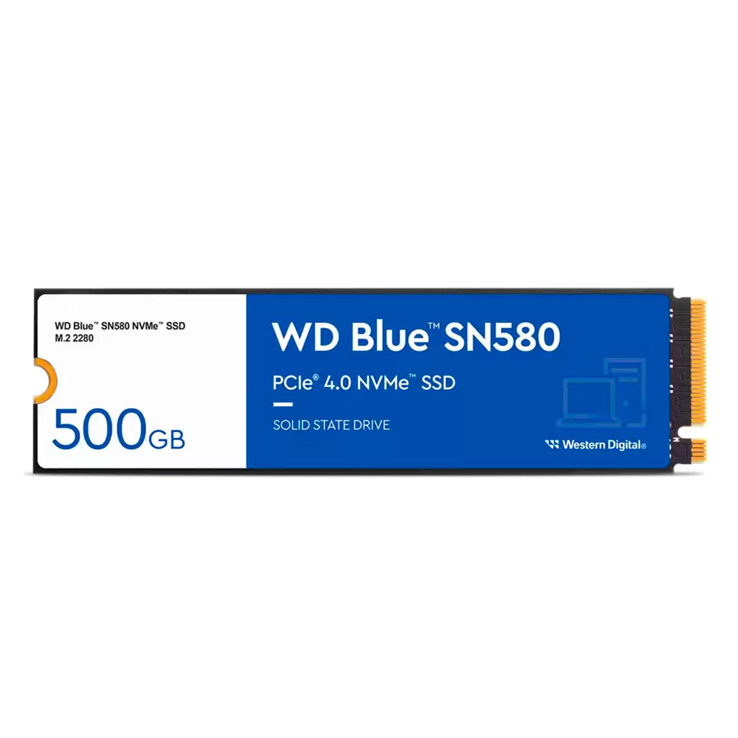Unidad De Estado Sólido Western Digital Blue Sn580 Nvme Gen4 M.2 De 500 Gb - Wds500g3b0e