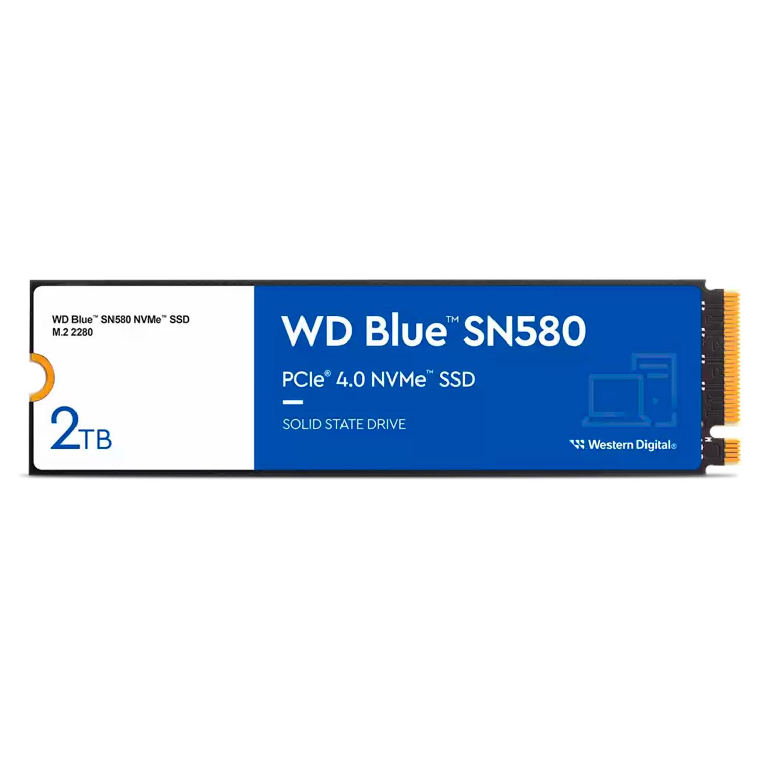 Unidad De Estado Sólido Western Digital Blue Sn580 Nvme Pcie M.2 De 2 Tb - Swds200t3b0e