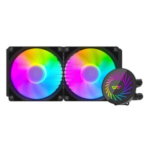 Enfriador De Agua Para Procesador Aigo Darkflash Radiant Dcs 240 Rgb - Negro - Imagen 2
