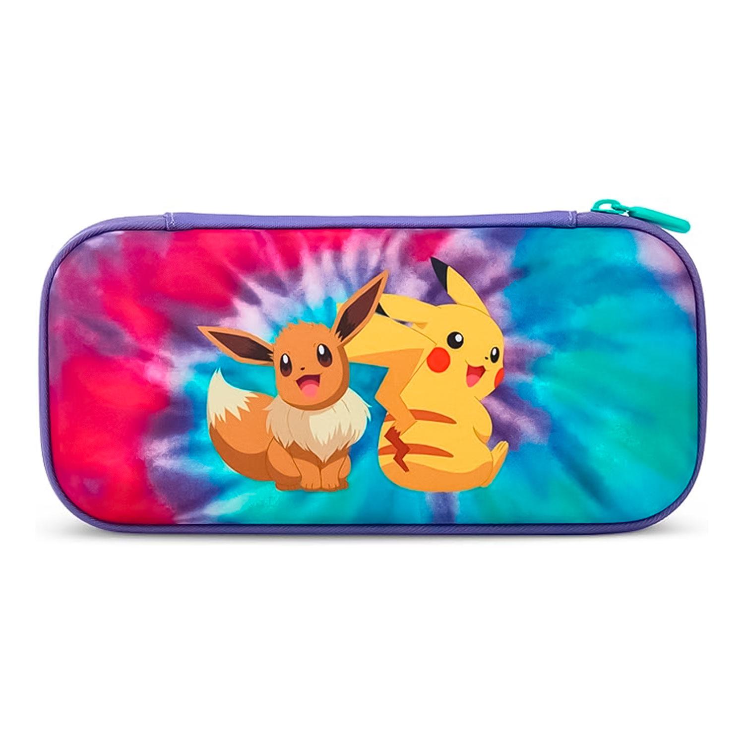 Estuche Protector Delgado Powera Tie Dye Pikachu Y Eevee Para Nintendo Switch Lite Pwa-a-06741
