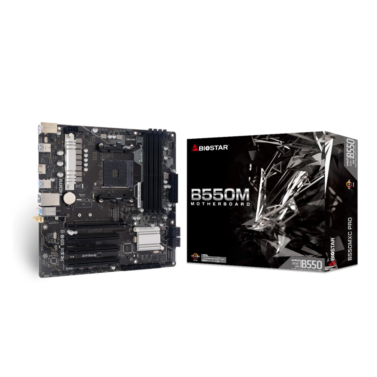 Placa Madre Biostar B550mxc Pro Ddr4 Socket Amd Am4 Chipset Amd B550 Micro Atx