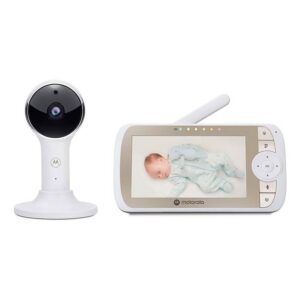 Monitor Para Bebés Motorola Vm65x Connect De 5" Con Wi-fi, Color Blanco - Imagen 2
