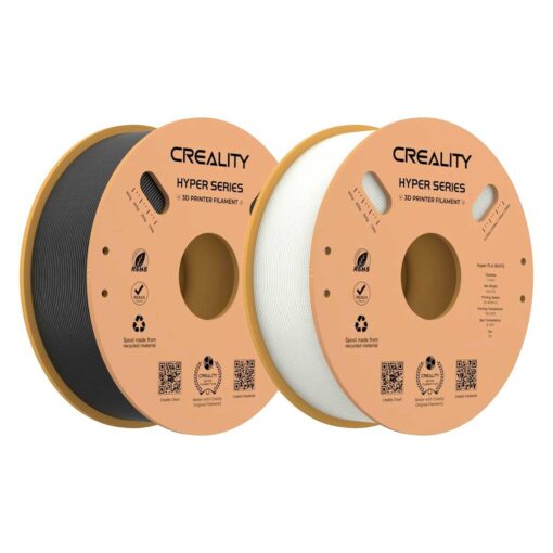 Filamento Creality Hyper-pla 2 Kg 1,75 Mm Para Impresora 3d - Blanco Negro