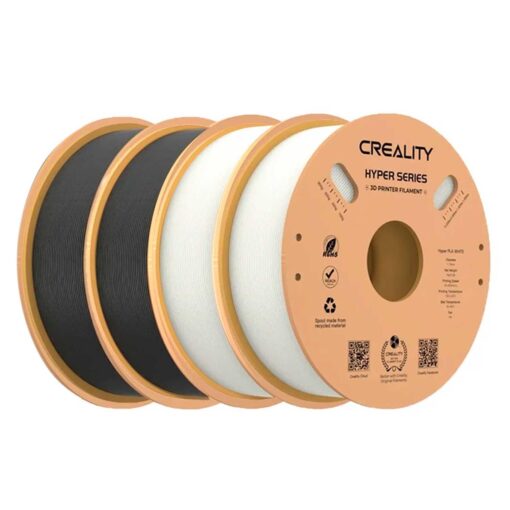 Filamento Creality Hyper-pla 4kg 1.75mm Para Impresora 3d - Blanco Y Negro (2 Unidades)