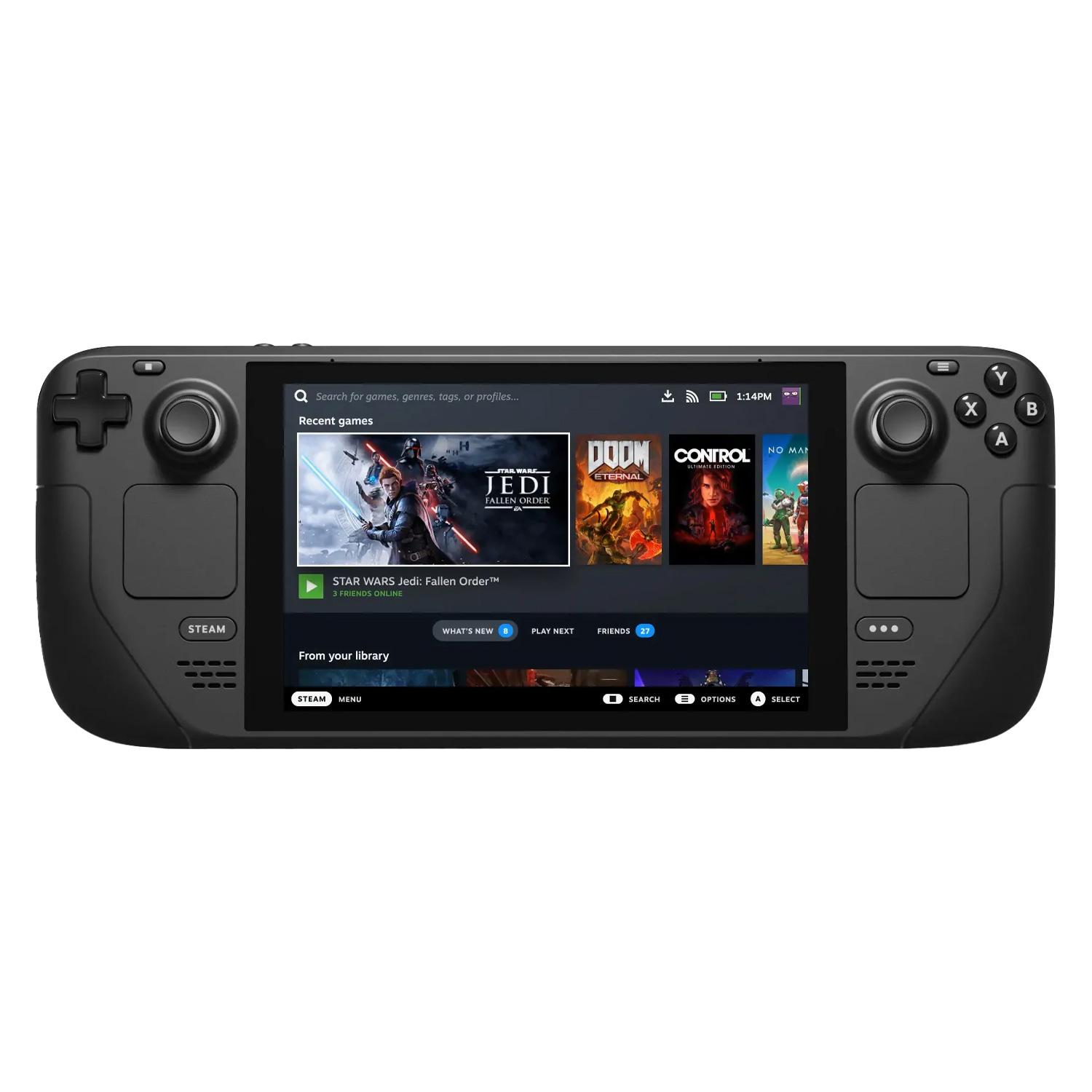 Consola Portátil Valve Steam Deck De 64 Gb, 16 Gb De Ram, Pantalla De 7", Color Negro (cargador De 3 Pines)