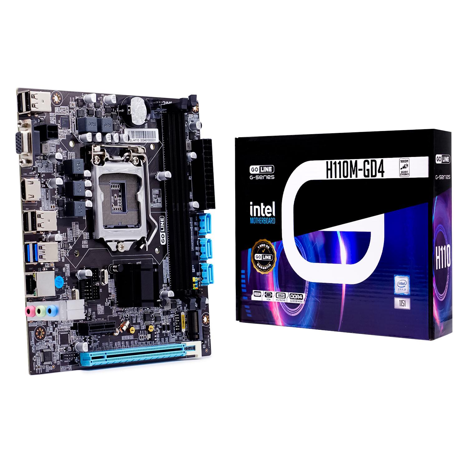 Goline H110m-g Placa Base Socket Lga 1151 Chipset Intel H110 Ddr4 Micro Atx - (1 Año De Garantía)