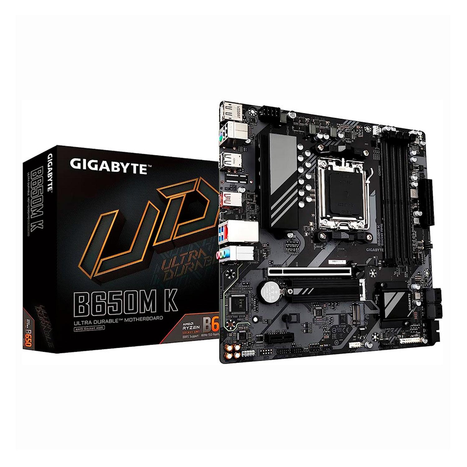 Placa Madre Gigabyte B650m K Con Zócalo Am5, Chipset Amd B650, Ddr5, Micro Atx