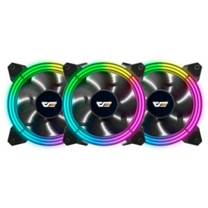 Fan Para Caja Argb 3 En 1 Darkflash Cf11 Pro De Aigo, Color Negro