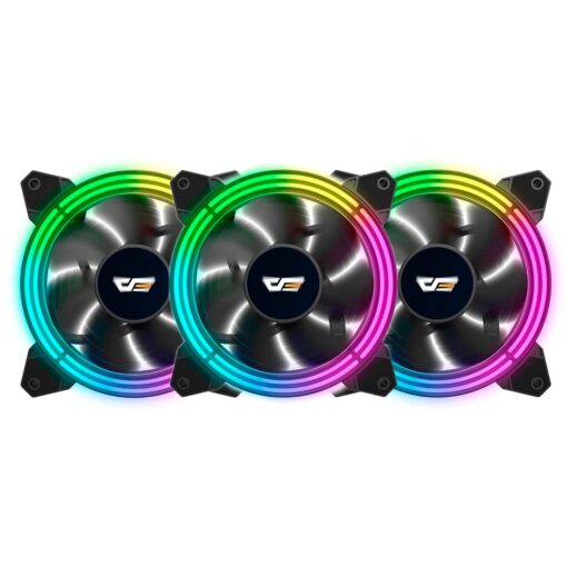 Fan Para Caja Argb 3 En 1 Darkflash Cf11 Pro De Aigo, Color Negro