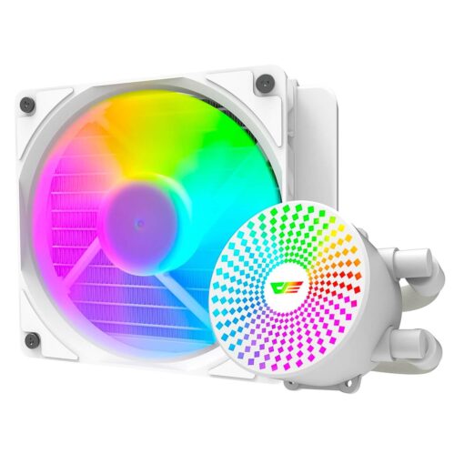 Water Cooler Para Procesador Aigo Darkflash Radiant Dc120 Argb, Color Blanco