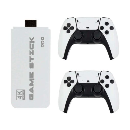 Consola Game Stick Pro Ps5 4k Uhd +1000 Juegos 2 Controladores Inalámbricos - Blanco (sin Garantía)