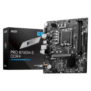 Placa Madre Msi Pro B760m-e Ddr4 Socket Lga 1700 Chipset Intel B760 Micro Atx