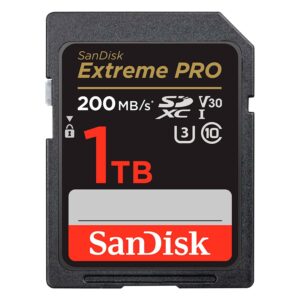 Tarjeta De Memoria Sd Sandisk Extreme Pro De 1 Tb Y 200 Mb/s: Sdsdxxd-1t00-gn4in