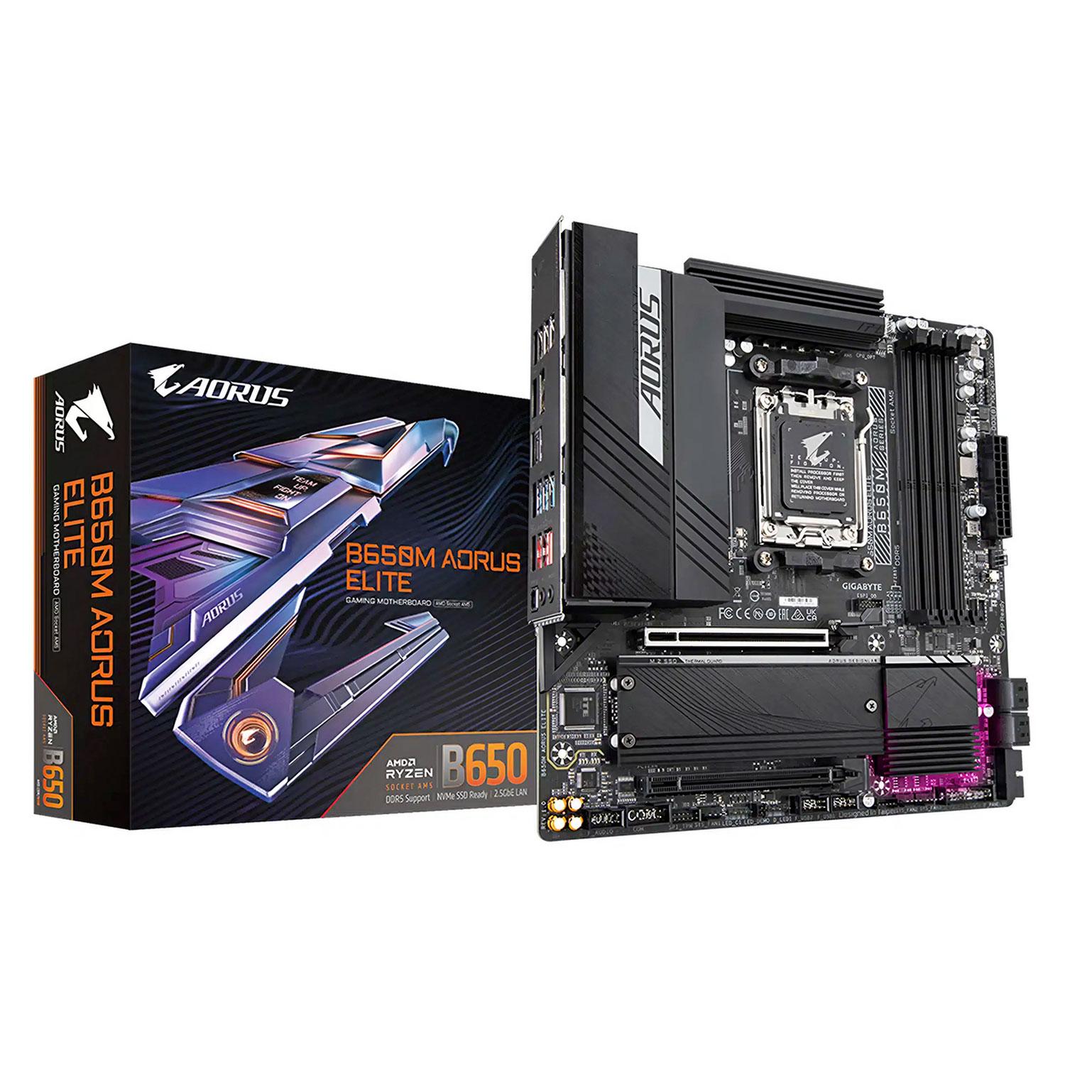 Placa Madre Gigabyte B650m Aorus Elite Ax Ddr5 Socket Am5 Chipset Amd B650 Micro Atx