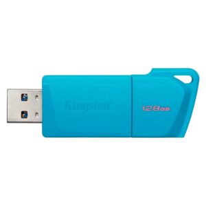 Memoria Usb 3.2 Datatraveler Exodia De 128 Gb De Kingston, Color Azul Kc-u2l128-7lb