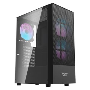 Gabinete Darkflash A290 Argb Con 3 Ventiladores, Color Negro
