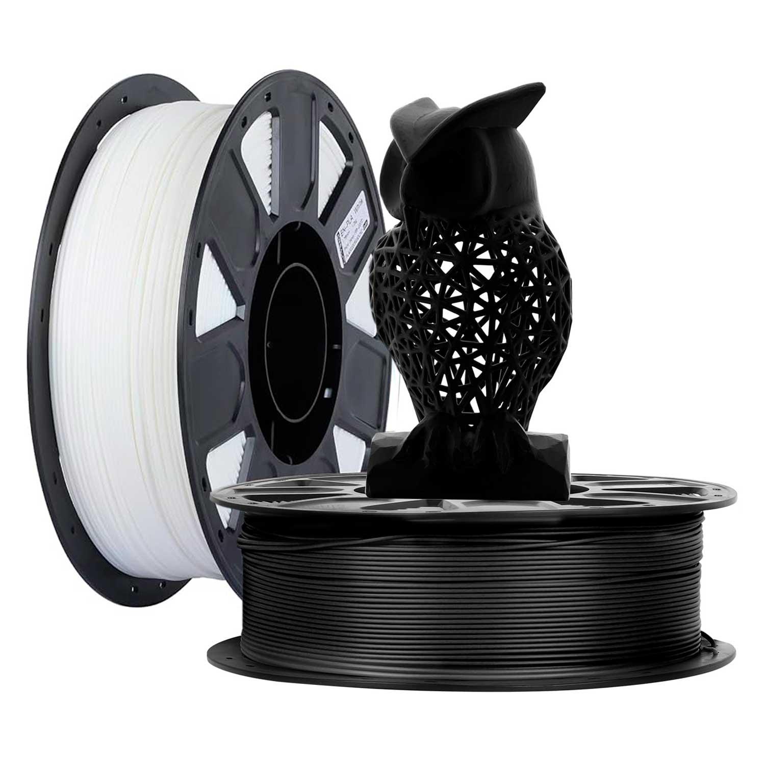 Filamento Creality En-pla 1kg 1.75mm Para Impresora 3d - Blanco Y Negro (2 Unidades)