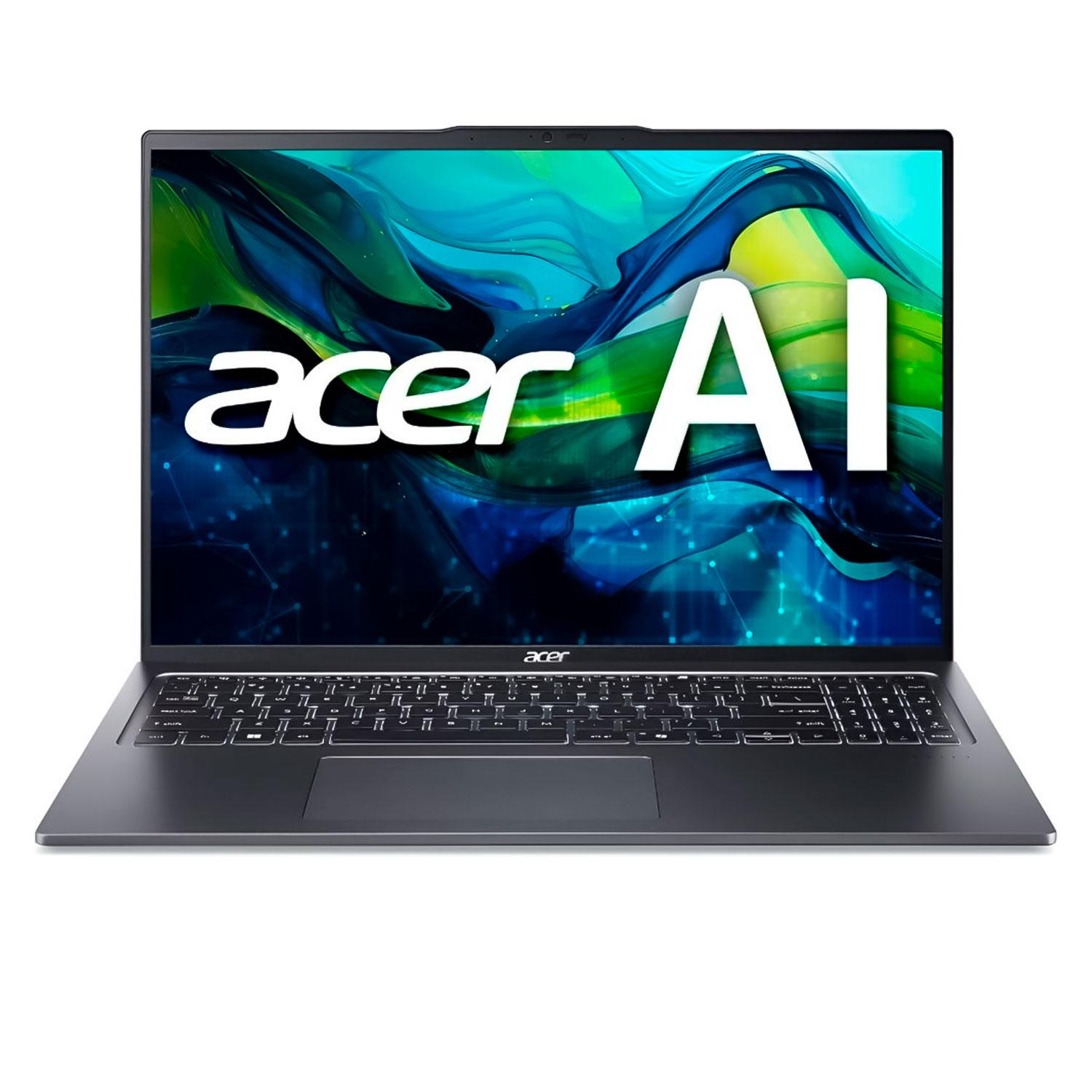 Notebook Acer Swift Go 16 Sfg16-72t-95lg De 16" Con Procesador Intel Ultra 9-185h, 1 Tb Ssd Y 32 Gb De Ram, Color Gris