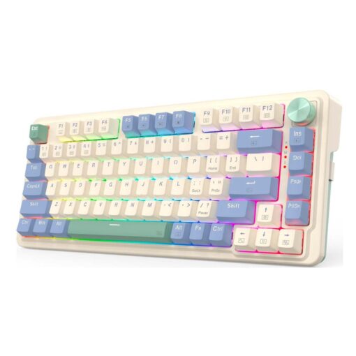 Alternative view of Teclado Inalámbrico Redragon Ucal K673 Pro K673cpg Rgb Con Interruptores De Diseño Rojo Y 75 % De Capacidad, Color Negro