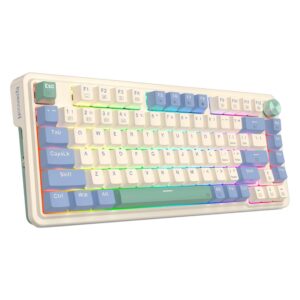 Teclado Inalámbrico Redragon Ucal K673 Pro K673cpg Rgb Con Interruptores De Diseño Rojo Y 75 % De Capacidad, Color Negro - Imagen 3