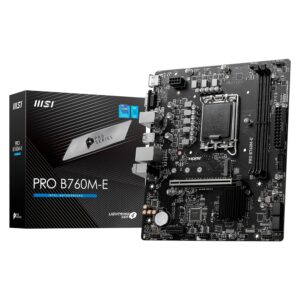 Placa Madre Msi Pro B760m-e Ddr5 Socket Lga 1700 Chipset Intel B760 Micro Atx