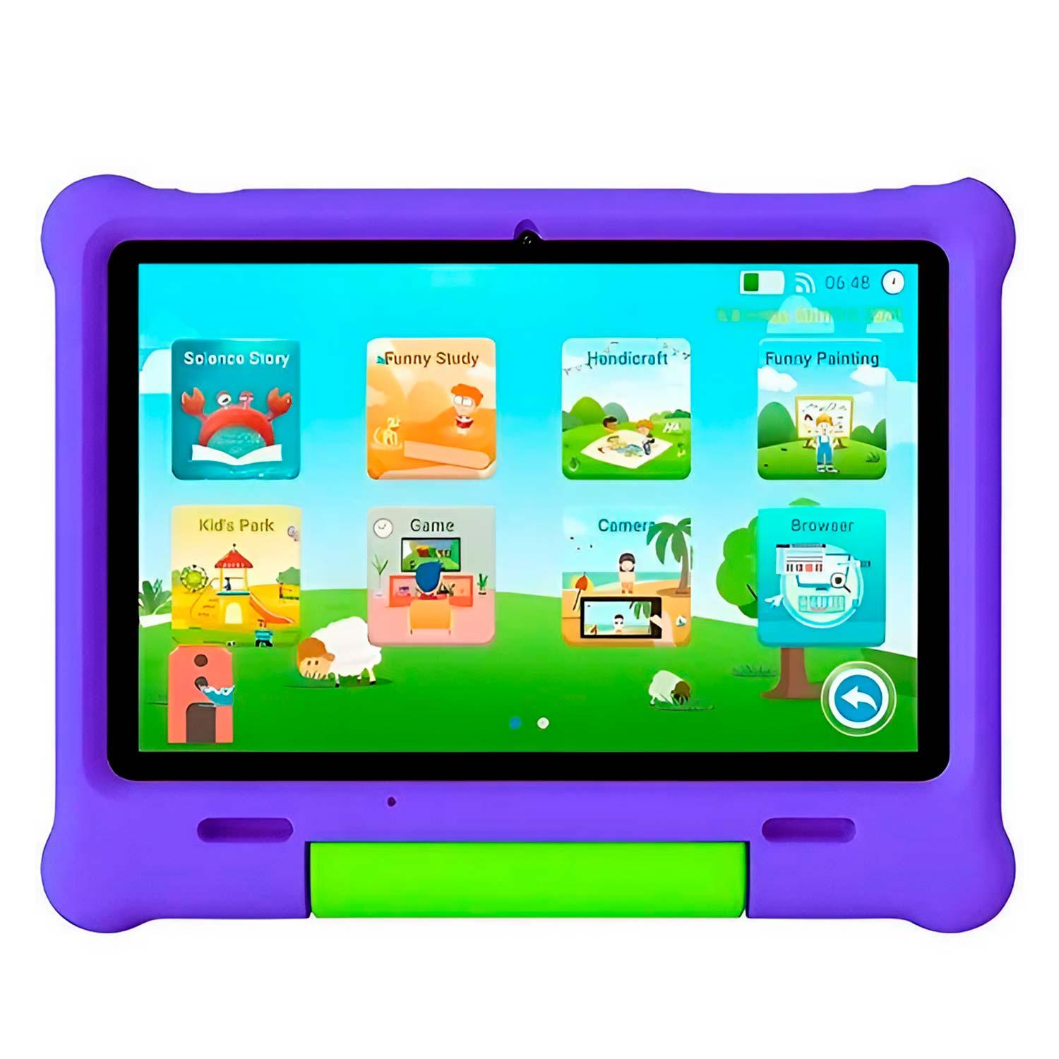Tableta Para Niños G-tide Klap T1 Con Pantalla De 10,1", 32 Gb Y 2 Gb De Ram, Color Negro Y Funda Morada