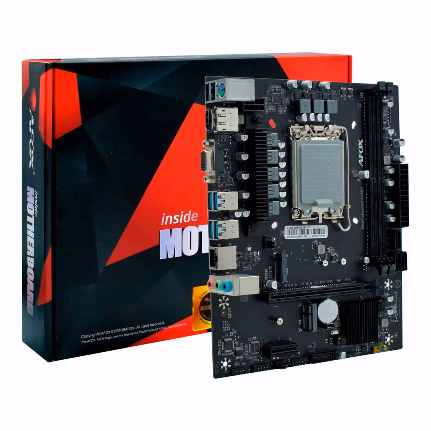 Placa Madre Afox B760d5-ma-v2 Ddr5 Socket Lga 1700 Chipset B760 Micro Atx - (caja Dañada)