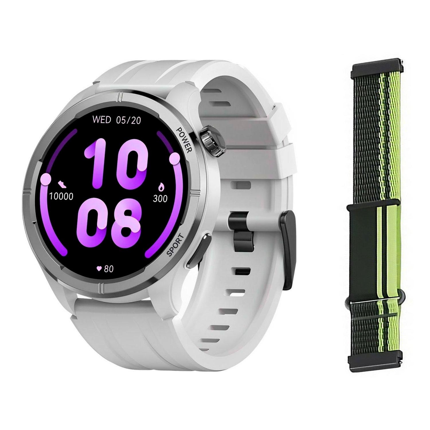 Smartwatch Haylou Solar Neo Hf008 Ls21 De 22 Mm Con Correa De Nailon, Color Plateado