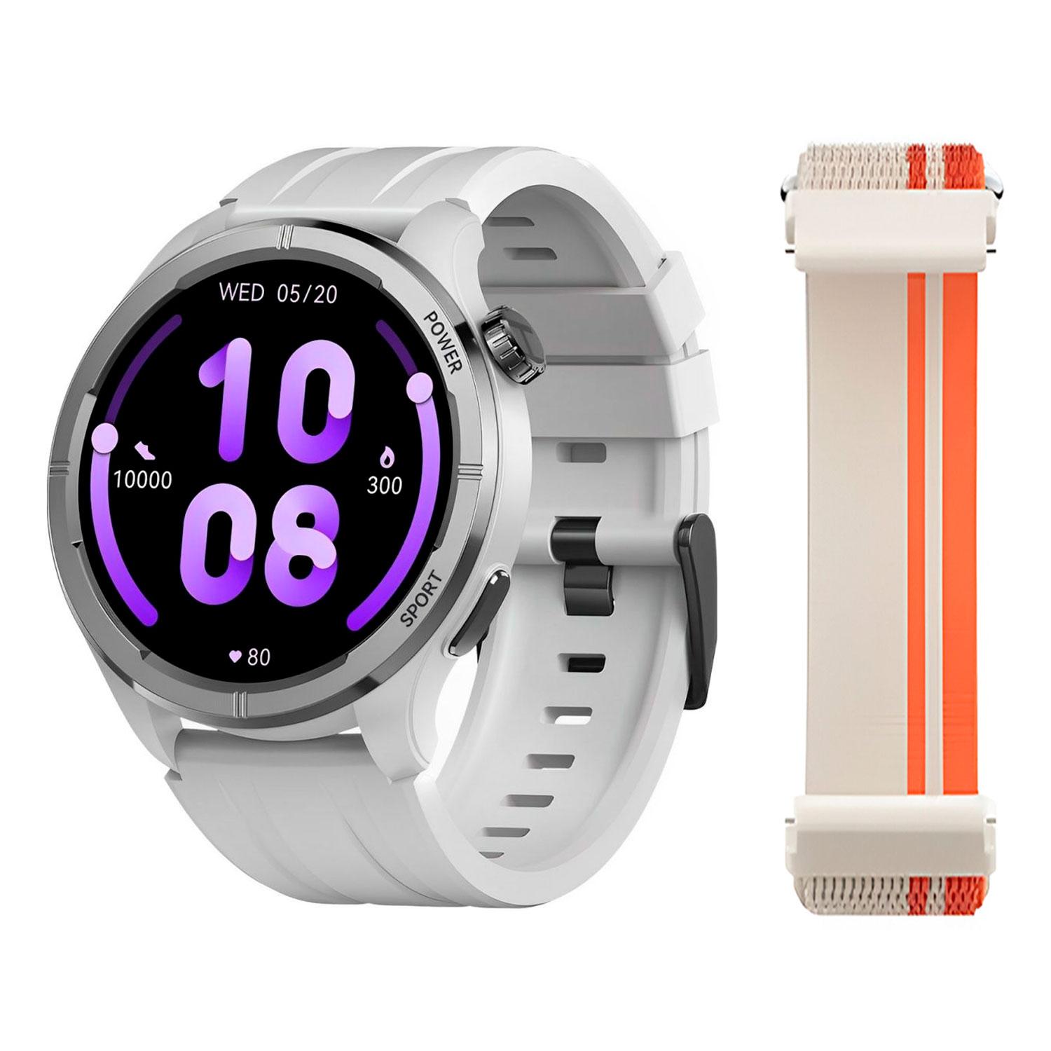 Smartwatch Haylou Solar Neo Hf008 Ls21 De 22 Mm Con Correa De Nailon, Color Plateado