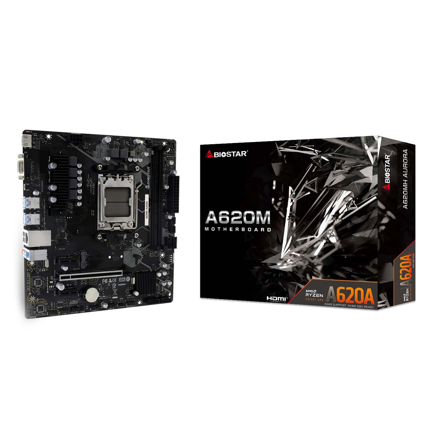 Placa Madre Biostar A620mh Aurora Ddr5 Socket Am5 Chipset Amd A620 Micro Atx