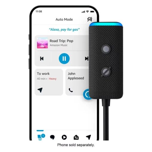 Alternative view of Amazon Echo Auto 2ª Generacion Alexa Para Carro - Negro