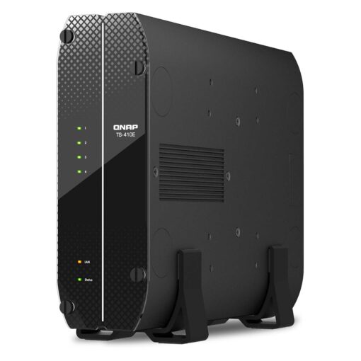 Servidor De Almacenamiento Nas De 4 Bahías Intel Celeron J6412 De Qnap Ts-410e-8g-us, Color Negro