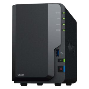 Server De Almacenamiento Nas Synology Diskstation Ds223 Realtek Rtd1619b - Negro