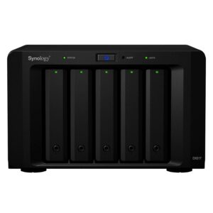 Unidad De Expansión Synology Diskstation Dx517, Servidor De Almacenamiento Nas De 5 Bahías, Color Negro - Imagen 2