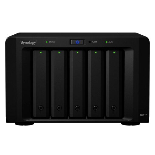 Alternative view of Unidad De Expansión Synology Diskstation Dx517, Servidor De Almacenamiento Nas De 5 Bahías, Color Negro