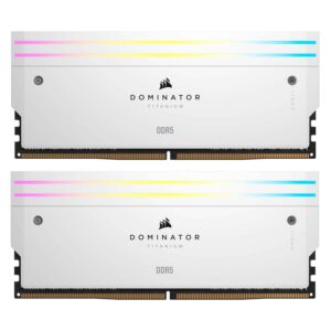 Memoria Ram Corsair Dominator Titanium Rgb De 64 Gb (2 X 32 Gb) Ddr5 De 6000 Mhz - Cmp64gx5m2b6000c30w