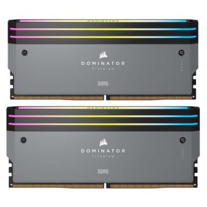 Memoria Ram Corsair Dominator Titanium Rgb De 64 Gb (2 X 32 Gb) Ddr5 De 6000 Mhz - Cmp64gx5m2b6000z30