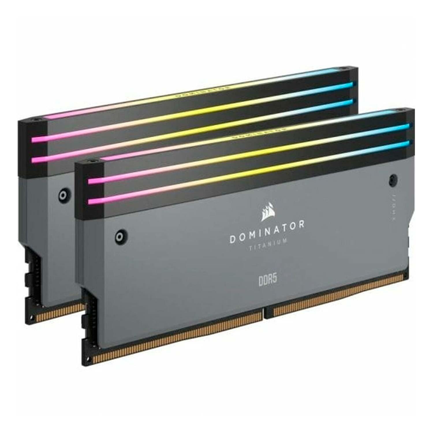 Alternative view of Memoria Ram Corsair Dominator Titanium Rgb De 64 Gb (2 X 32 Gb) Ddr5 De 6000 Mhz - Cmp64gx5m2b6000z30