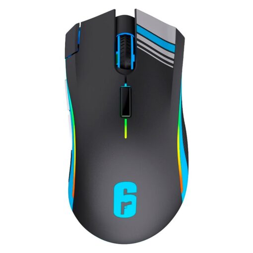 Mouse Inalámbrico Para Juegos Checkpoint Mx-200 R6-ms-1000 Rgb De 1000 Dpi, Color Negro