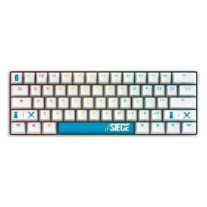 Teclado Para Juegos Checkpoint Kx-400 R6-kb-1001 Rgb Con Interruptor Rojo, 60 % De Resolución, Color Blanco