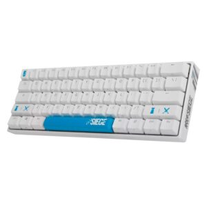 Teclado Para Juegos Checkpoint Kx-400 R6-kb-1001 Rgb Con Interruptor Rojo, 60 % De Resolución, Color Blanco - Imagen 2